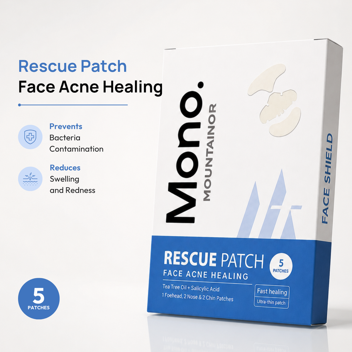 Pack Of 5  (1 Forhead 2 Nose 2 Chin)
