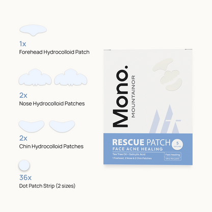 Pack Of 6  (1 Forhead 2 Nose 2 Chin + 36 dot patch)