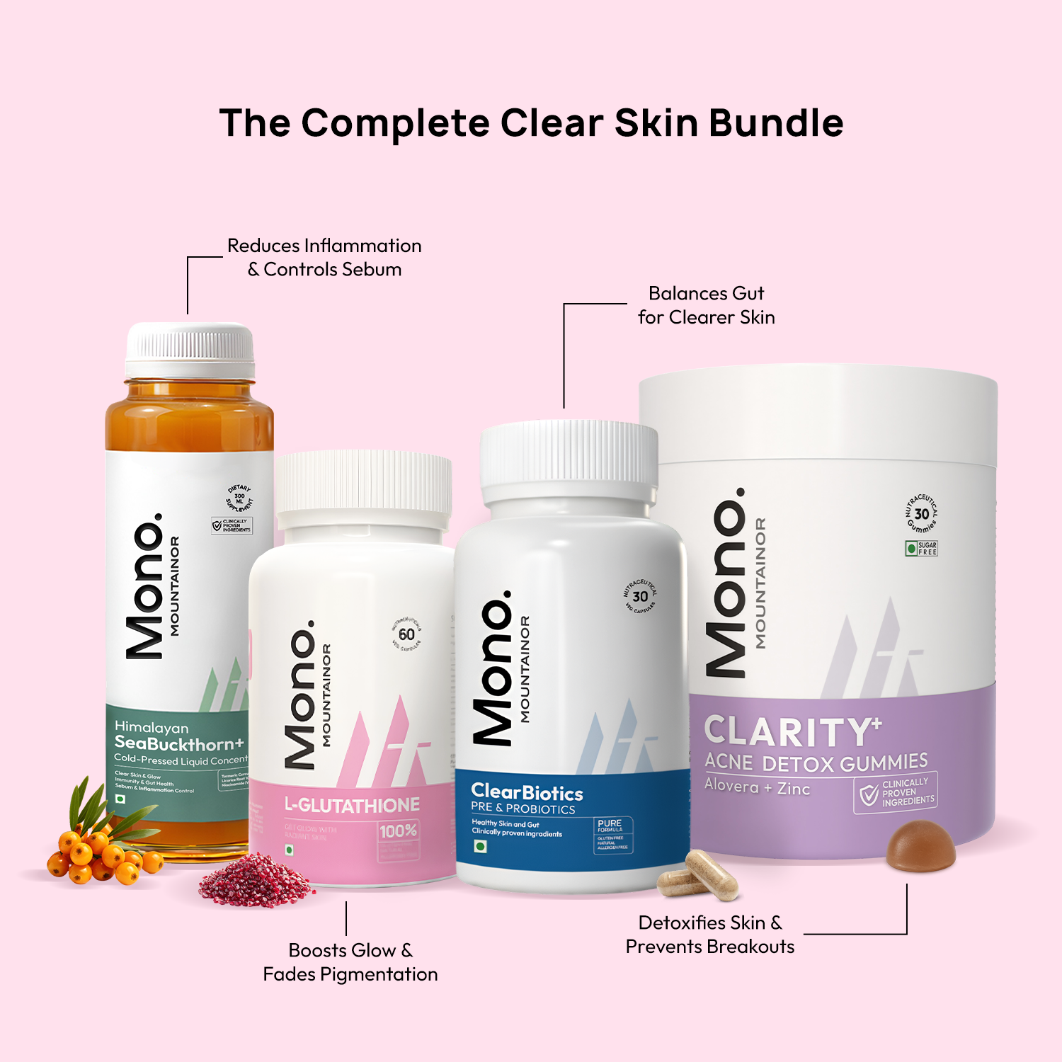 STAGE 3: Clear Biotics + Himalayan Sea Buckthorn+ &amp; Clarity+ &amp; Glutathione